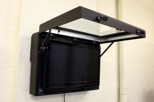 Digital signage enclosure hanging