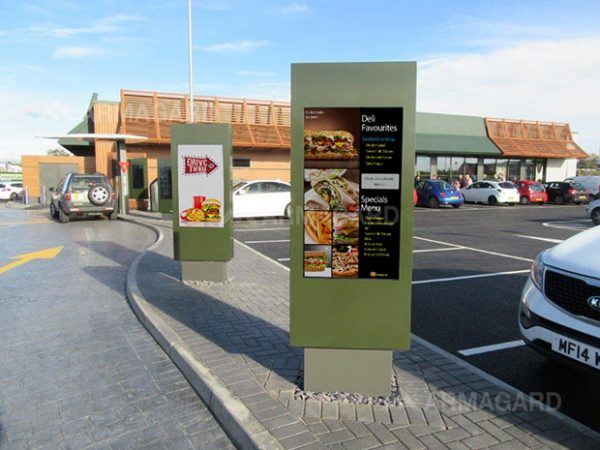 custom made totem at drive thru