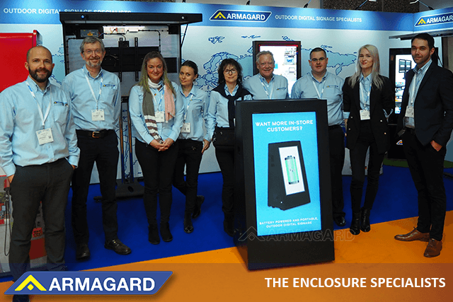 The Armagard team exhibiting at ISE