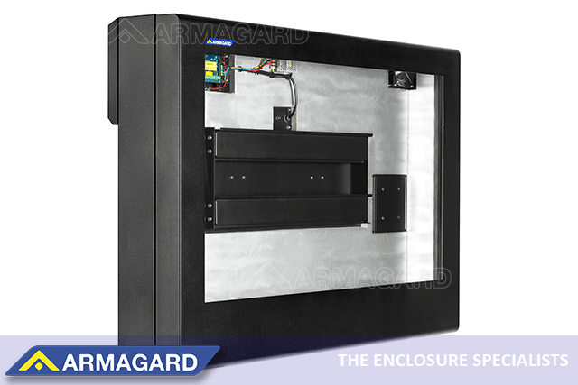 Armagard landscape LCD enclosure — on display at ISE 2024