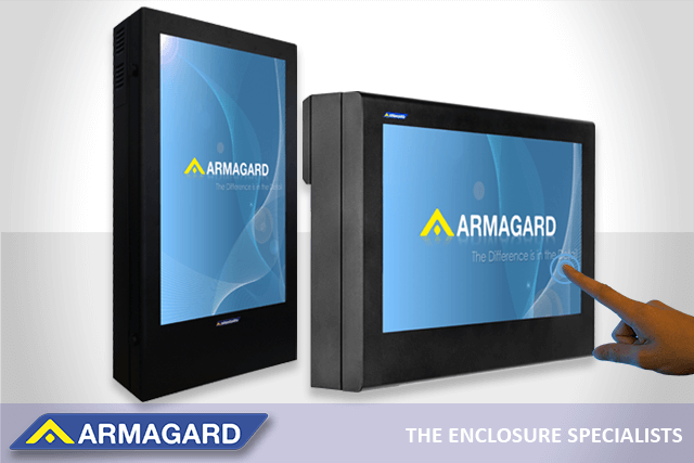Touch screen LCD enclosures in portrait and landscape