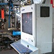An Armagard shop-floor computer workstation installed in a factory