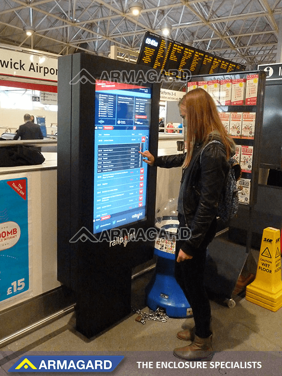 Touch screen digital signage technology in action at Gatwick